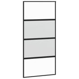 Vidaxl schuifdeur 102,5x205 cm gehard glas en aluminium zwart