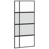 Vidaxl schuifdeur 102,5x205 cm gehard glas en aluminium zwart