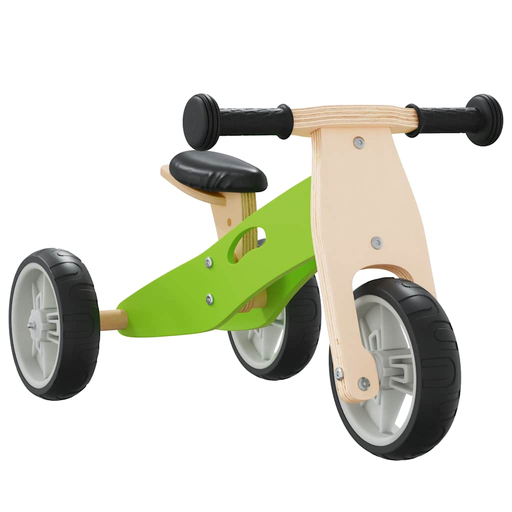 Vidaxl Balance Bike pour les enfants Green 2-en-1