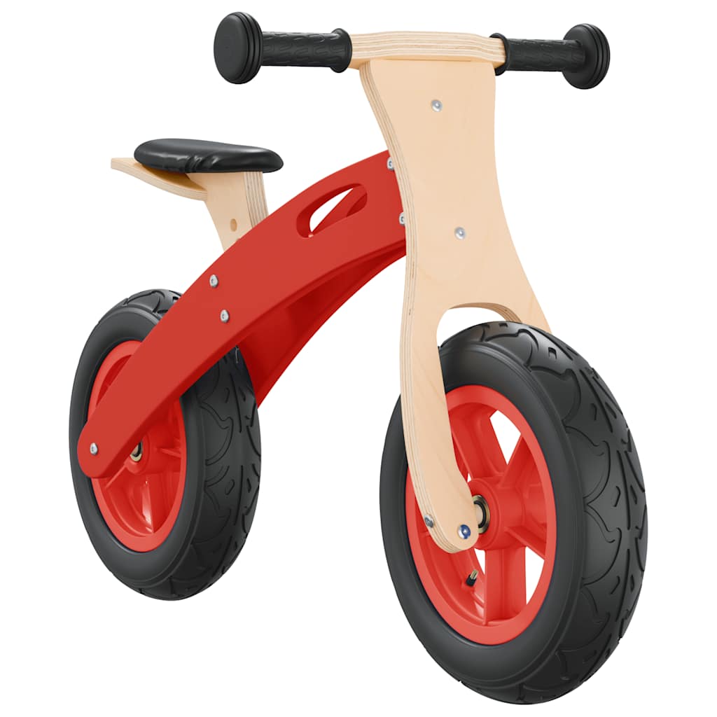 Vidaxl Balance Bike za otroke z zračnimi pnevmatikami rdeče