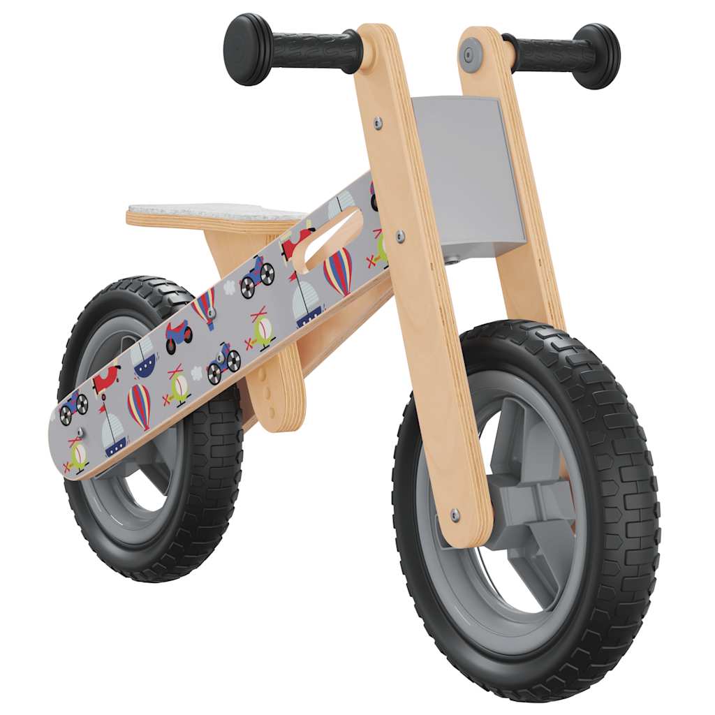 Vidaxl balance bike for children gray with print