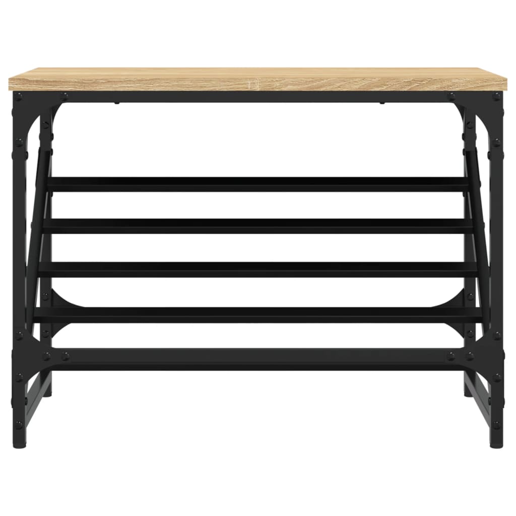 Vidaxl schoenenrek 60x30x45 cm bewerkt hout sonoma eikenkleurig