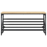 Vidaxl schoenenrek 90x30x45 cm bewerkt hout sonoma eikenkleurig