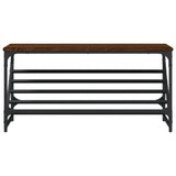 Vidaxl schoenenrek 90x30x45 cm bewerkt hout bruin eikenkleur