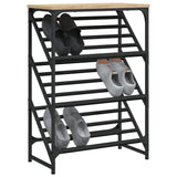 Vidaxl Shoe Rack 60x30x85 cm forarbejdet træ sonoma eg farvet