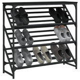 Vidaxl Shoe Rack 90x30x85 cm de madera procesada negra