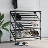 Vidaxl Shoe Rack 90x30x85 cm Behandlet tre svart