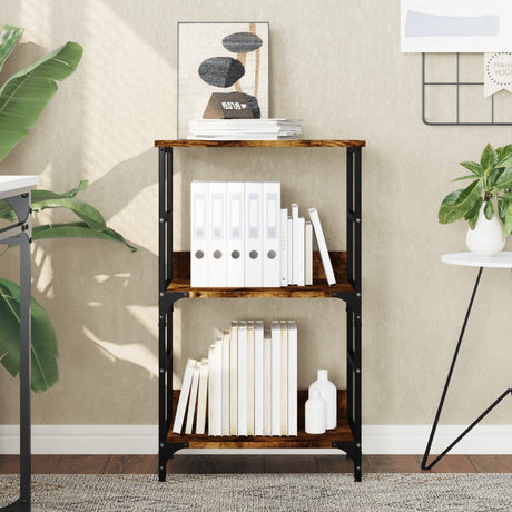 Vidaxl boekenrek 50x33x82 cm bewerkt hout gerookt eikenkleurig