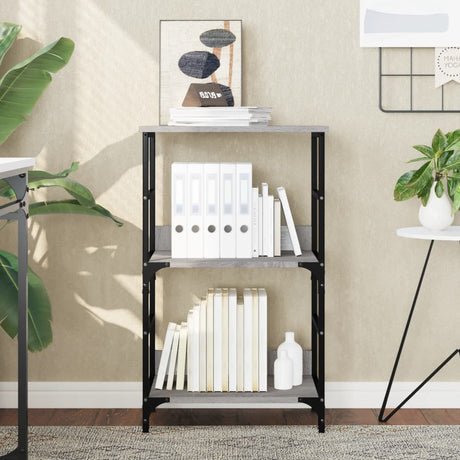 Vidaxl boekenrek 50x33x82 cm bewerkt hout grijs sonoma eikenkleurig