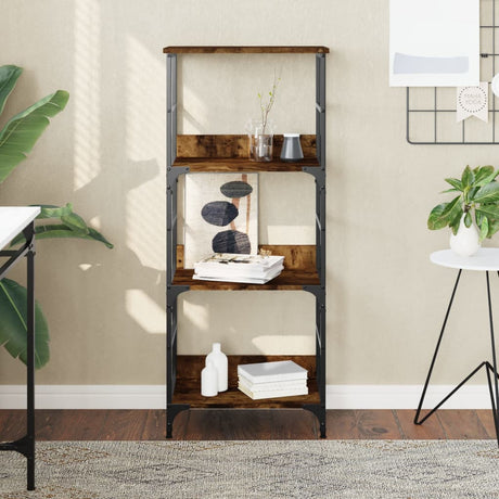 Vidaxl boekenrek 50x33x117,5 cm bewerkt hout gerookt eikenkleurig