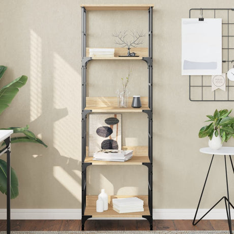 Vidaxl boekenrek 50x33x153 cm bewerkt hout sonoma eikenkleurig