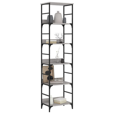 Vidaxl boekenrek 50x33x188,5 cm bewerkt hout grijs sonoma eikenkleurig