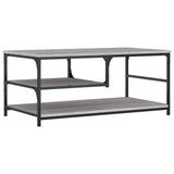 Vidaxl salontafel 90x49x40 cm bewerkt hout grijs sonoma eikenkleurig