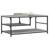 Vidaxl salontafel 90x49x40 cm bewerkt hout grijs sonoma eikenkleurig