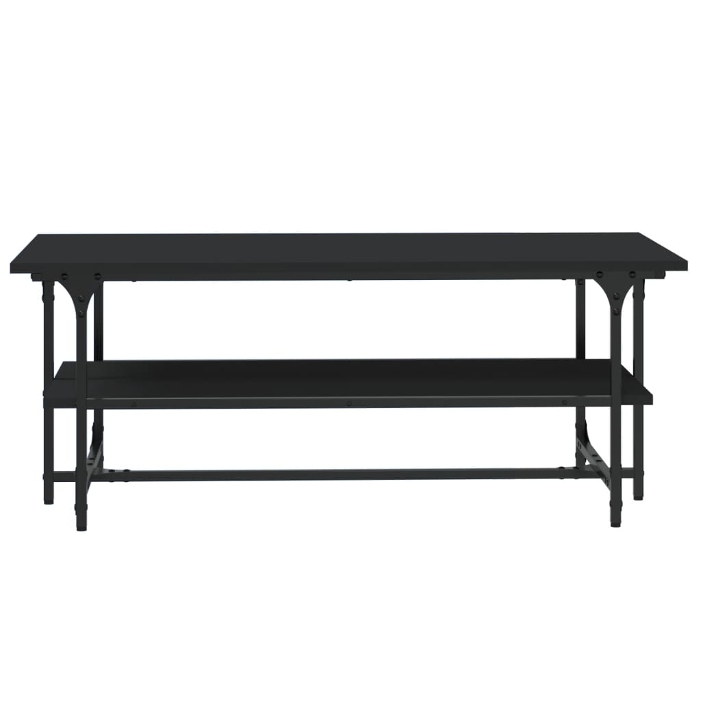 Vidaxl salontafel 100x50x40 cm bewerkt hout zwart eikenkleurig