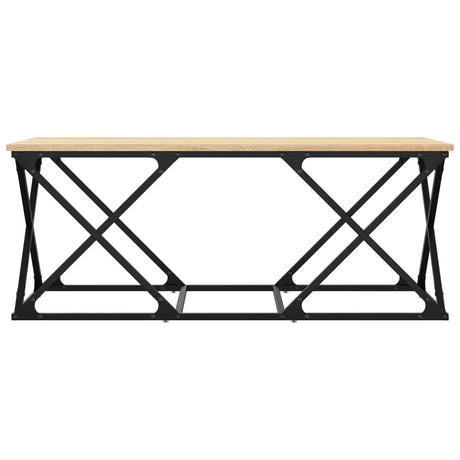 Vidaxl salontafel 100x49x40 cm bewerkt hout sonoma eikenkleurig