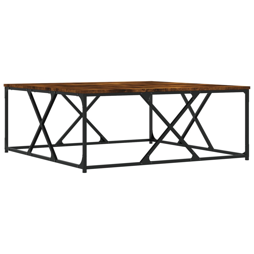 Vidaxl salontafel 100x100x40 cm bewerkt hout gerookt eikenkleurig