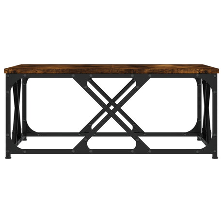 Vidaxl salontafel 70x70x30 cm bewerkt hout gerookt eikenkleurig