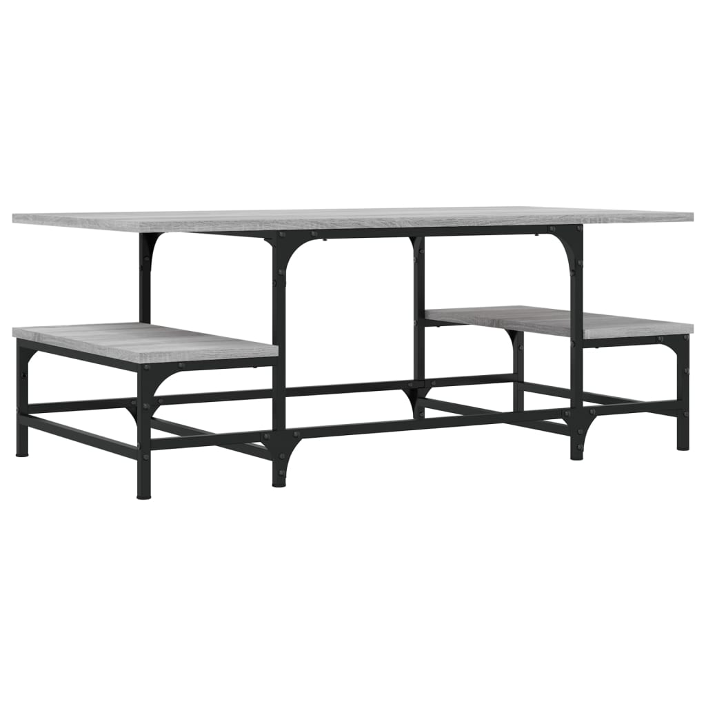 Vidaxl salontafel 100x50,5x40 cm bewerkt hout grijs sonoma
