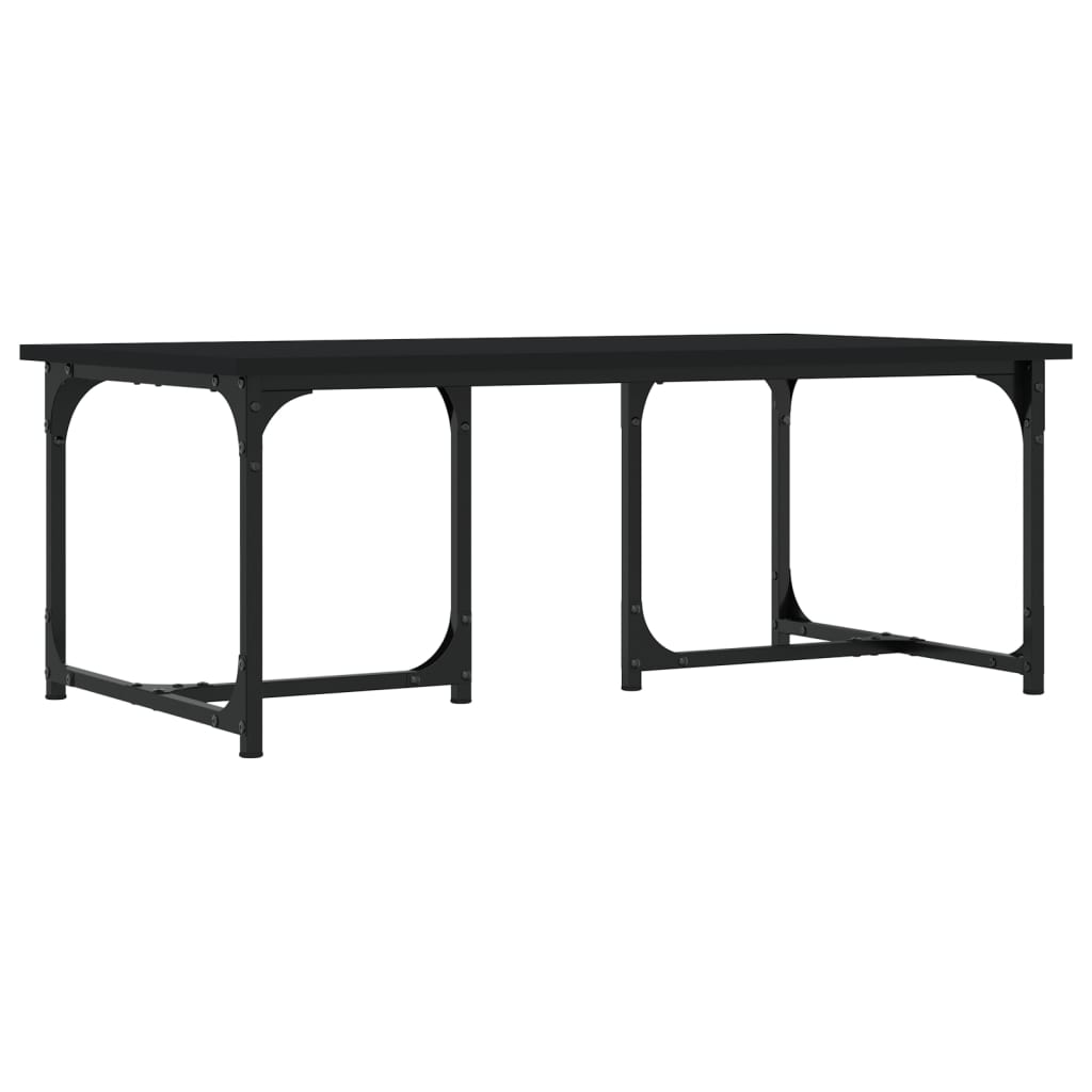 Vidaxl salontafel 90x50x35 cm bewerkt hout zwart