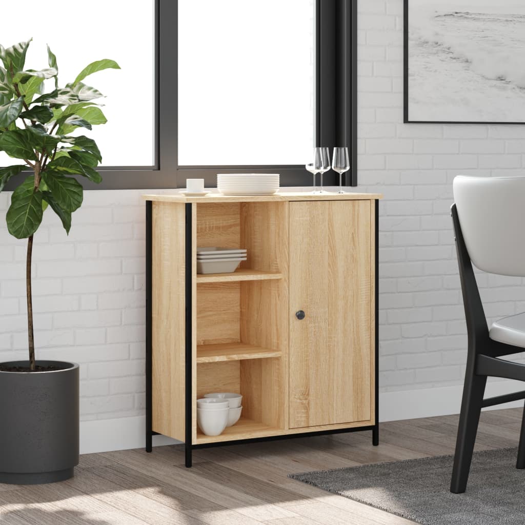 Vidaxl dressoir 70x30x80 cm bewerkt hout sonoma eikenkleurig