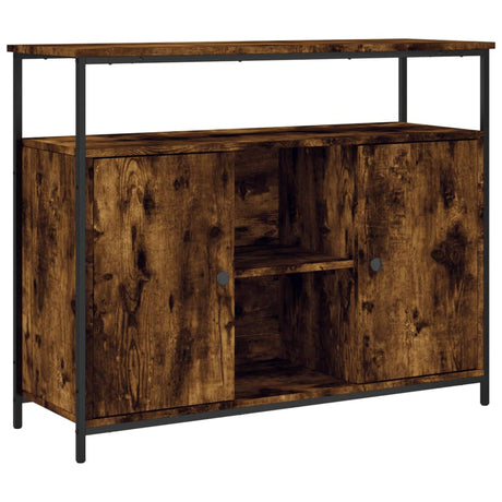 Vidaxl dressoir 100x35x80 cm bewerkt hout gerookt eikenkleurig
