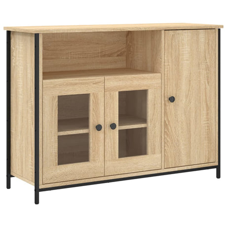 Vidaxl dressoir 100x35x75 cm bewerkt hout sonoma eikenkleurig