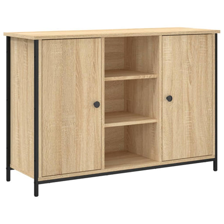 Vidaxl dressoir 100x35x70 cm bewerkt hout sonoma eikenkleurig