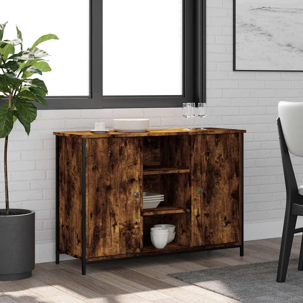 Vidaxl dressoir 100x35x70 cm bewerkt hout gerookt eikenkleurig