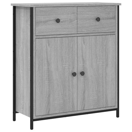 Vidaxl dressoir 70x30x80 cm bewerkt hout grijs sonoma