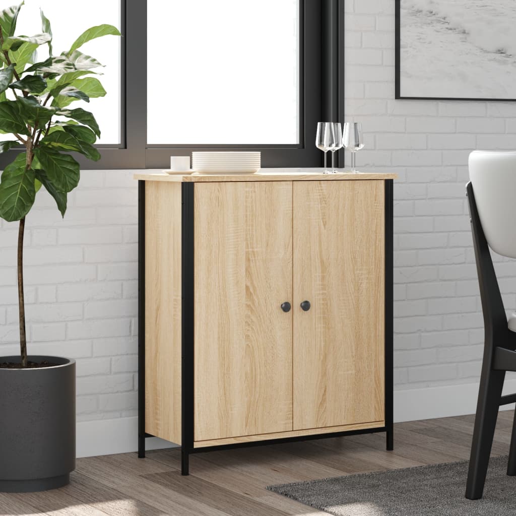 Vidaxl dressoir 70x30x80 cm bewerkt hout sonoma eikenkleurig