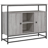 Vidaxl dressoir 100x35x80 cm bewerkt hout grijs sonoma