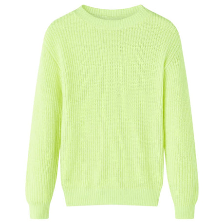 Vidaxl kindertrui gebreid 140 neongeel