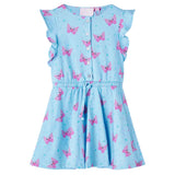 Vidaxl kinderjurk met knopen zonder mouwen 104 blauw