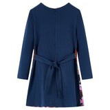 Vidaxl kinderjurk met lange mouwen 116 marineblauw