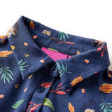 Vidaxl kinderjurk met lange mouwen 104 marineblauw