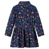 Vidaxl kinderjurk met lange mouwen 116 marineblauw