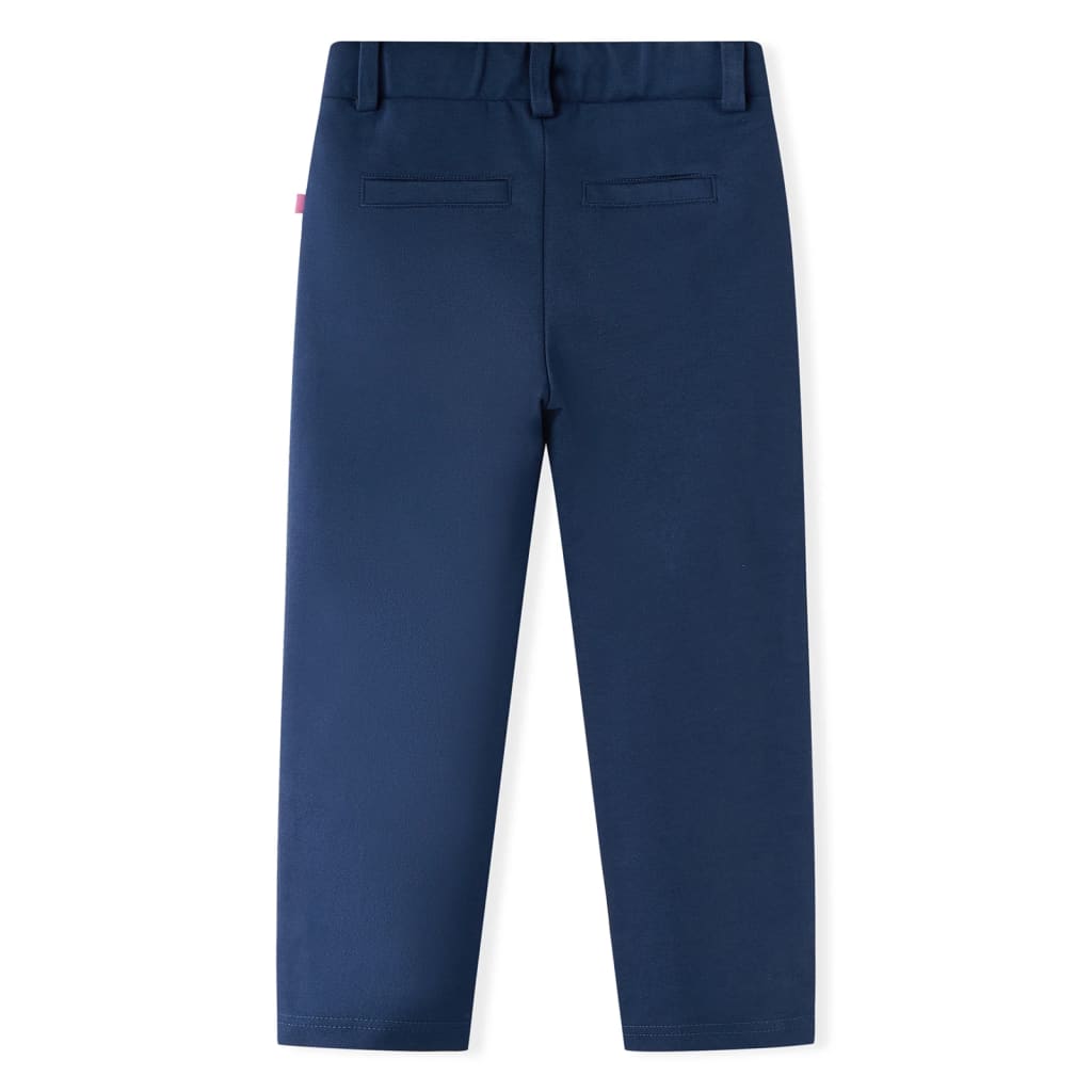 Pantaloni per bambini Vidaxl con tubazioni nere 104 blu navy