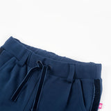 Pantalones para niños Vidaxl con tuberías negras 128 azul marino