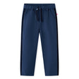 Vidaxl kinderbroek met zwarte bies 140 marineblauw