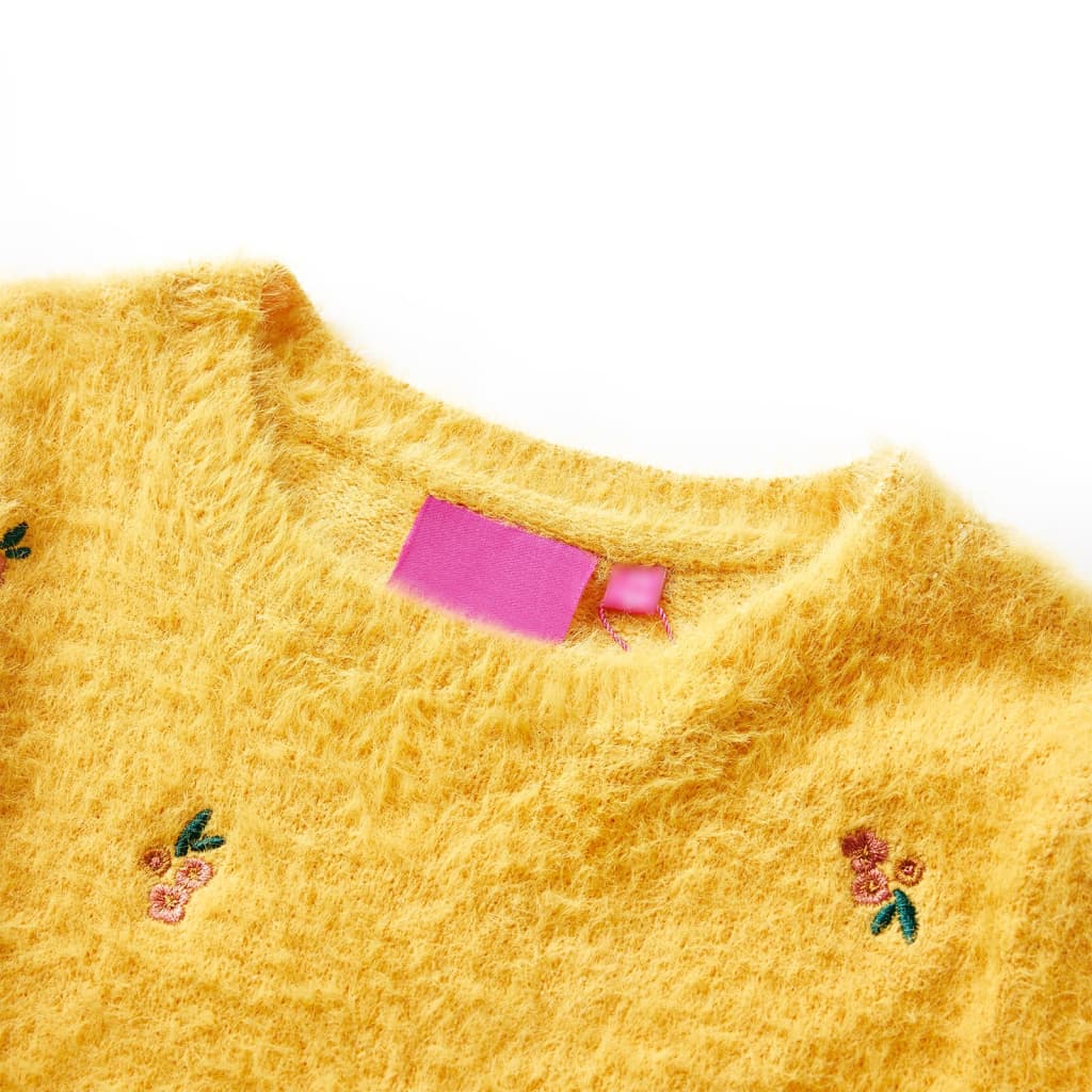 Vidaxl Children's Sweater strikket 92 oker -farget