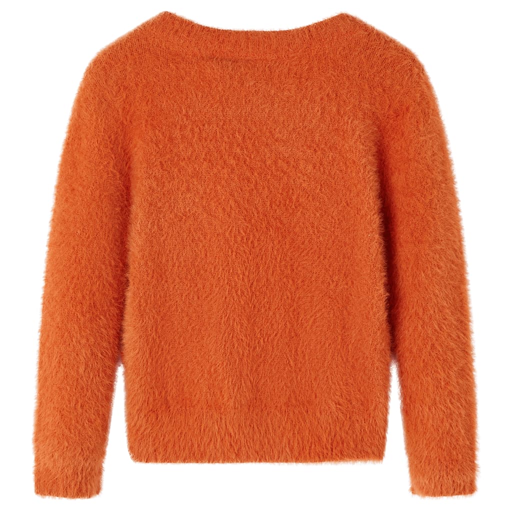 Vidaxl Børns sweater strikket 92 Oranjebruin