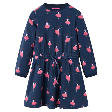 Vidaxl kinderjurk 104 marineblauw