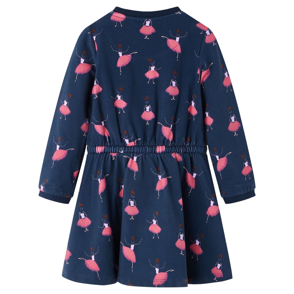 Vidaxl Dress per bambini 128 blu navy