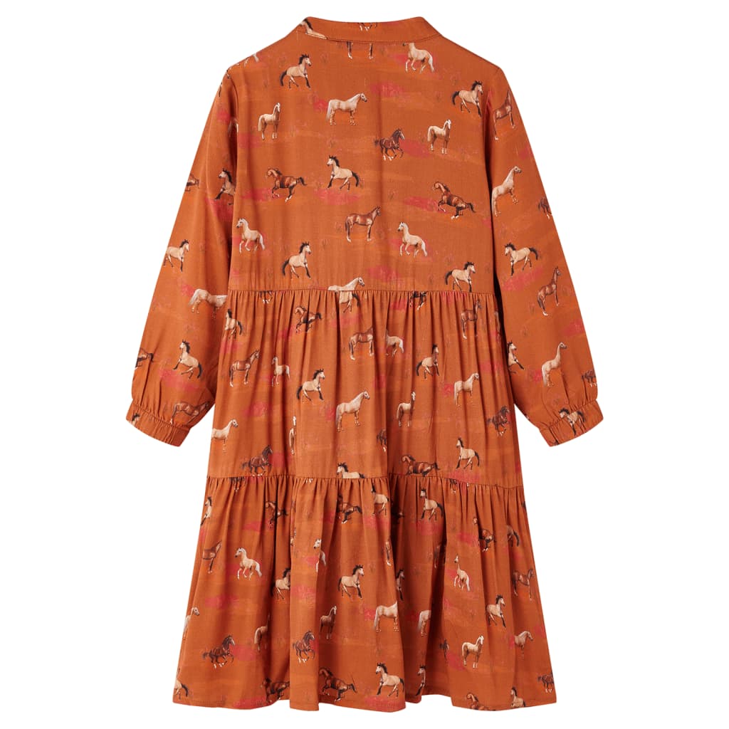 Vidaxl Children's dress 128 cognac colored