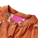 Vidaxl kinderjurk 128 cognackleurig