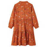 Vidaxl Kannerdress 140 Cognac faarweg