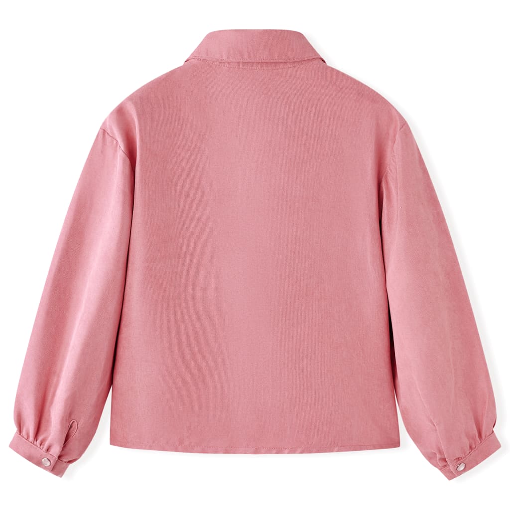 Vidaxl Børns bluse med lanterne ærmer 128 Old Pink