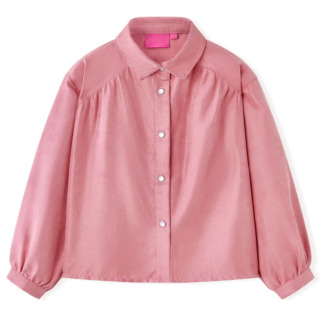 Vidaxl Kinderbluse mit Laternenhülsen 140 Old Pink