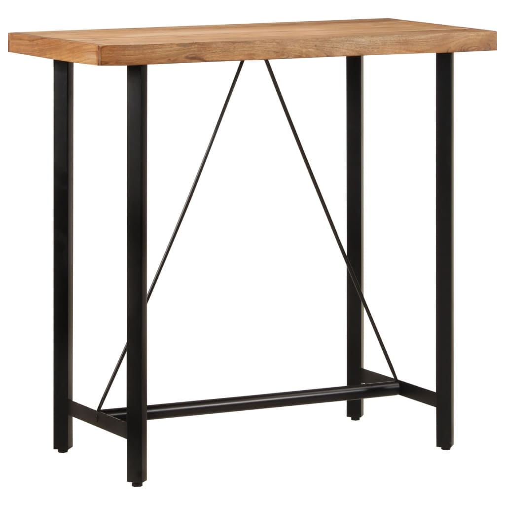 Vidaxl bartafel 110x55x107 cm massief acaciahout en ijzer